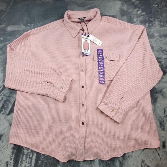 Buffalo David Bitton Tops - Buffalo David Bitton Womens XXL Waffle Knit Button Up Midday Rose Shirt NWT